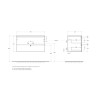 База под раковину BELBAGNO KRAFT-900-2C-SO-GSO