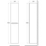 Пенал подвесной BELBAGNO ACQUA-1600-2A-SC-BL-P